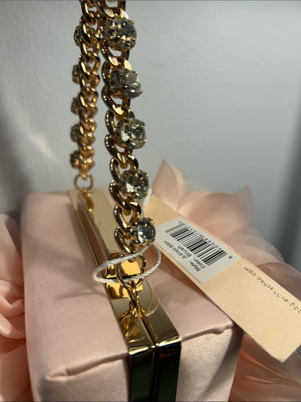 Badgley Mischka Jewel “Natasha” Blush Mini Bag Flower Clutch Purse NWT $129 - Picture 6 of 8